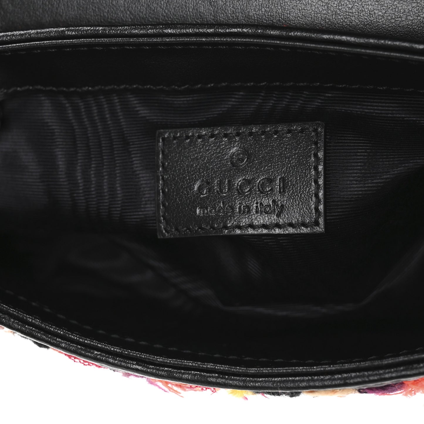 Tweed Calfskin Check Poule Super Mini GG Marmont Shoulder Bag Pink Petroleum Multicolor Black