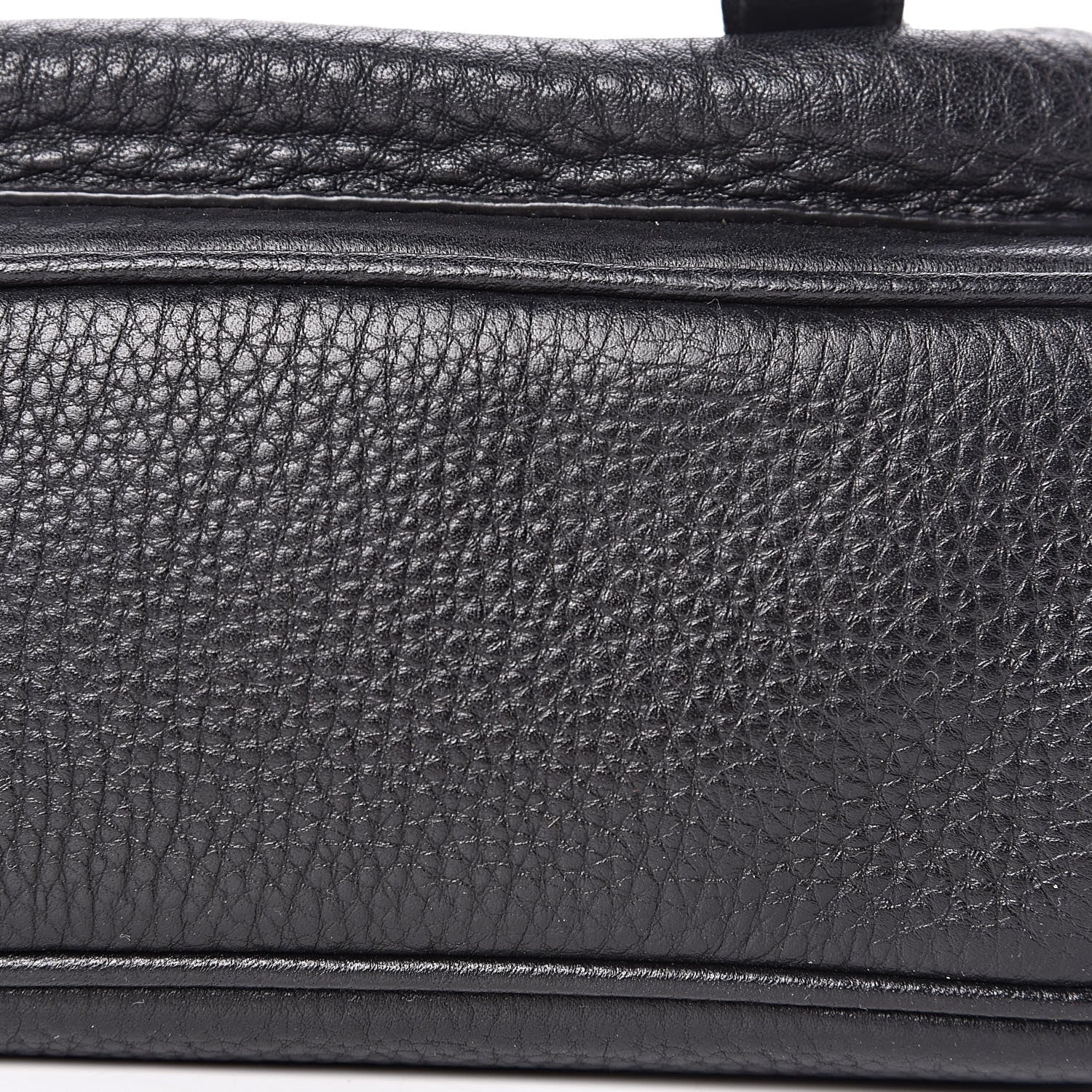 Prada Vitello Daino Double Buckle Messenger Bag Black 13 of 14