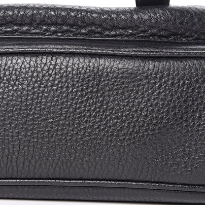 Prada Vitello Daino Double Buckle Messenger Bag Black 13 of 14