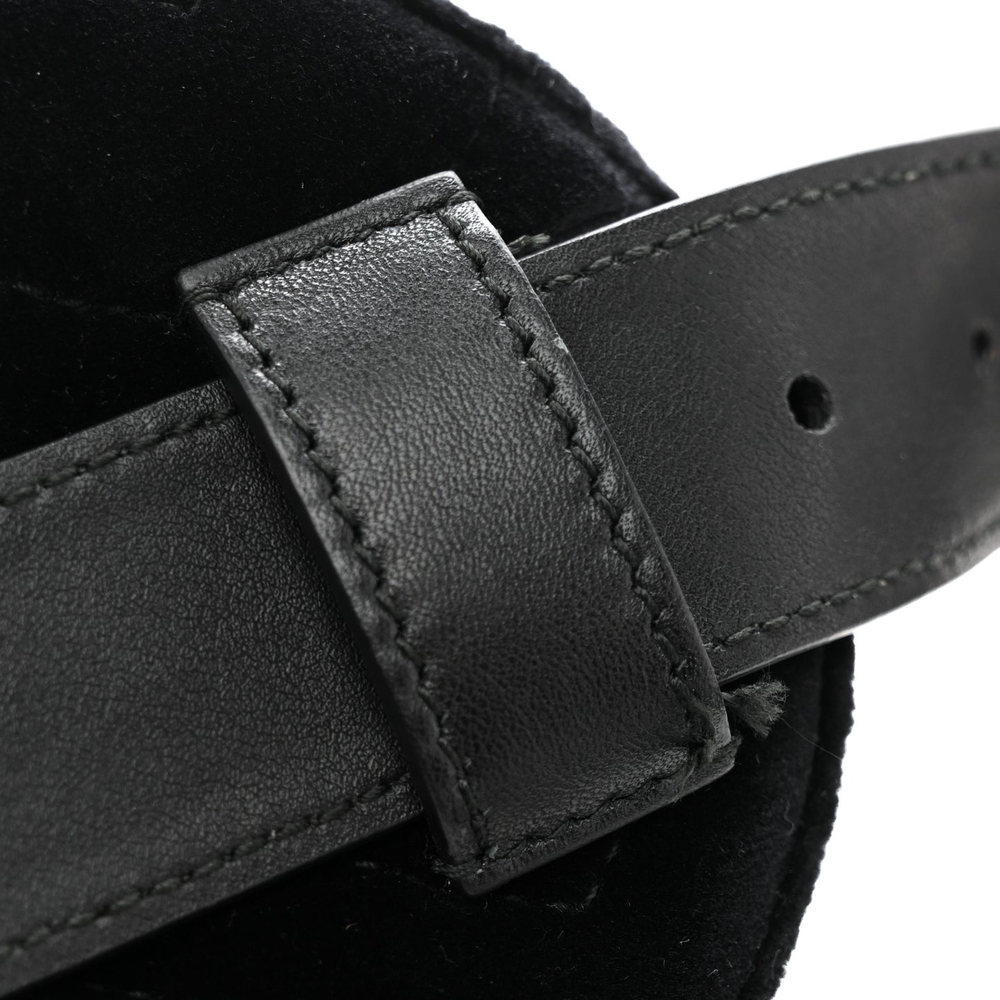 Velvet Matelasse GG Marmont Belt Bag 75 30 Black