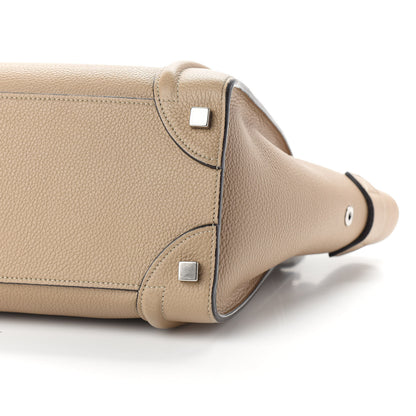 Celine Drummed Calfskin Micro Luggage Dune 8 of 13