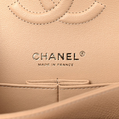 Chanel Caviar Quilted Medium Double Flap Beige 6 of 10