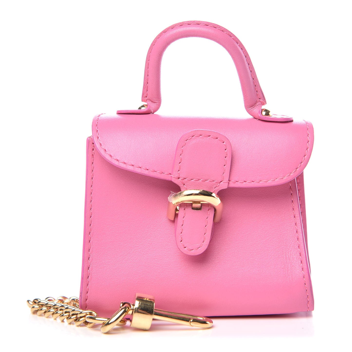 Calfskin Mini Brillant Bag Charm Pink