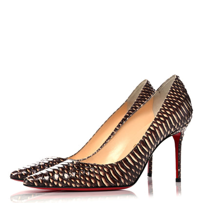 Christian Louboutin Watersnake Decollete 554 85 Pumps 37 Brown 3 of 12