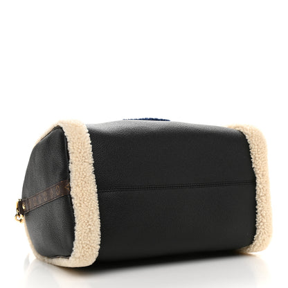 Louis Vuitton Calfskin Monogram Teddy Speedy Bandouliere 30 Black 4 of 9