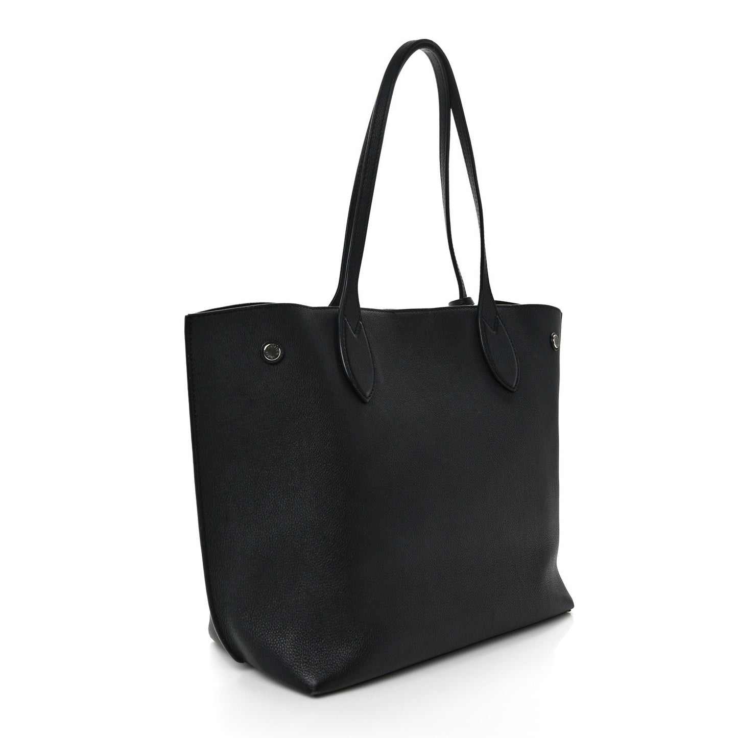 Calfskin Lockme Go Tote Black