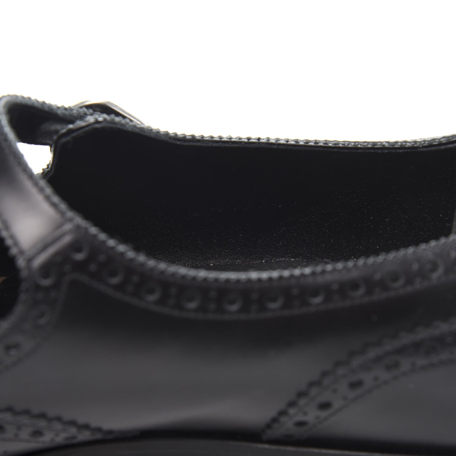 Gucci Calfskin Bee Embroidered Mens Queercore Brogue Wingtip Monk Strap Loafers 9 Black 9 of 10