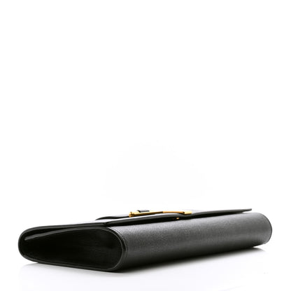Saint Laurent Textured Calfskin Classic Y Ligne Clutch Black 4 of 7