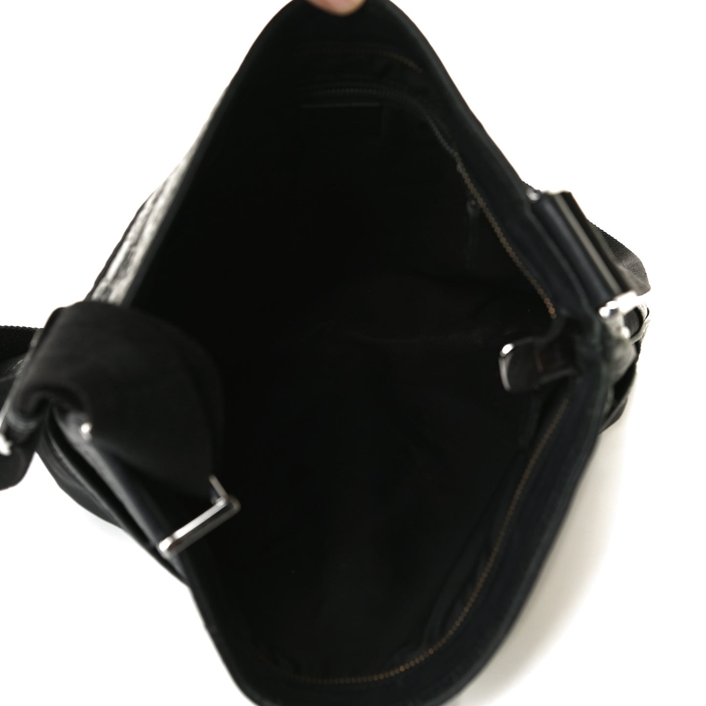 Guccissima Nylon Messenger Bag Black