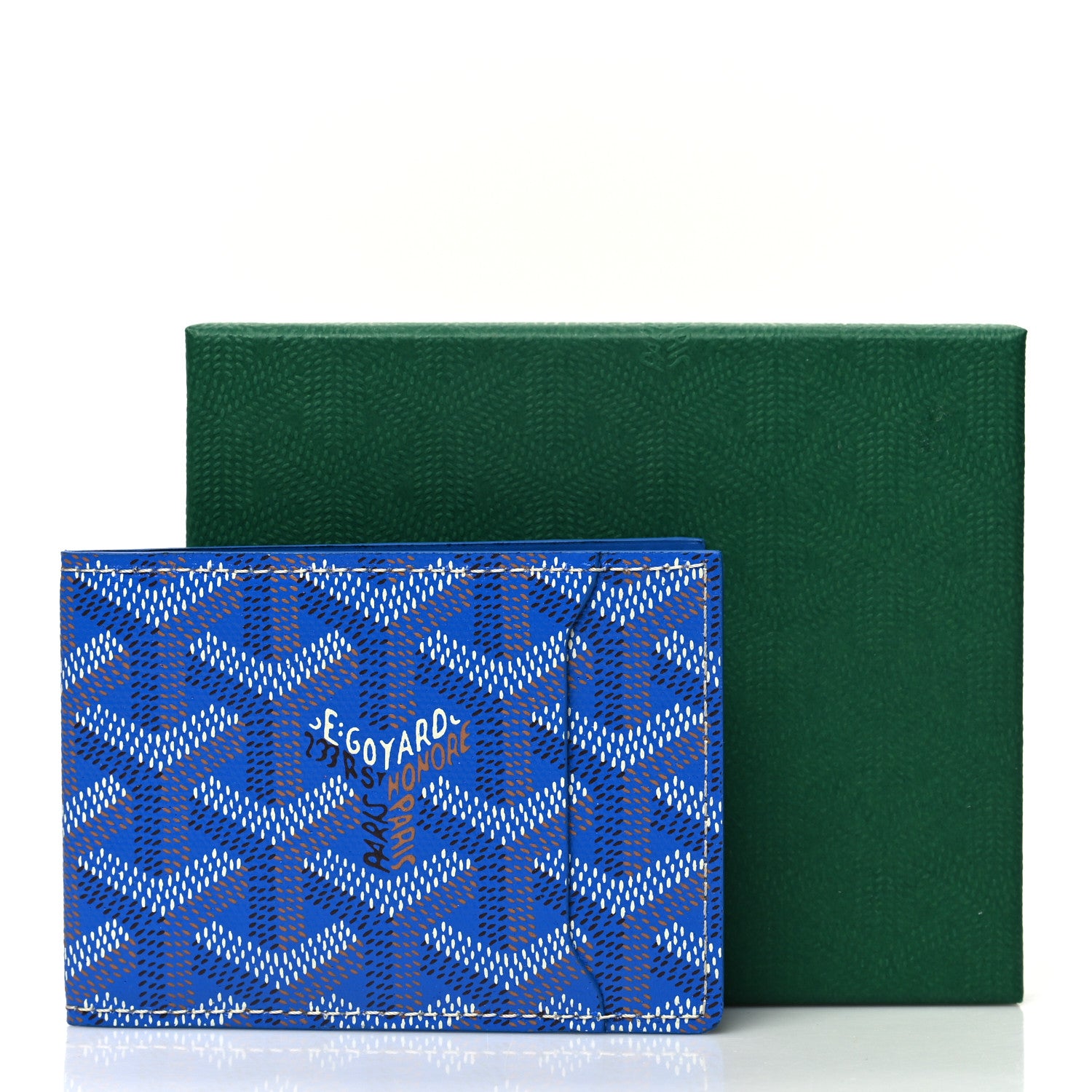 Goyard Goyardine Multi Slot Bi-Fold Wallet Sky Blue 10 of 10