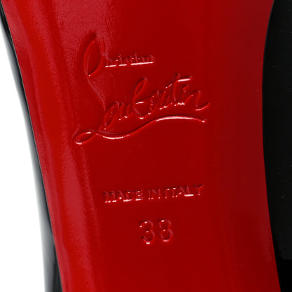 Christian Louboutin Patent New Very Prive 120 Pumps 38 Black Red 7 of 7