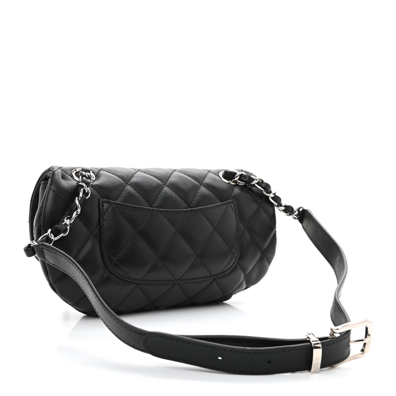 Chanel Calfskin Quilted CC Uniform Flap Belt Bag Black 3 of 12