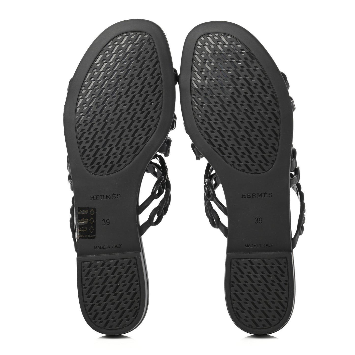 Rubber Chaine d'Ancre Nude Sandals 39 Black