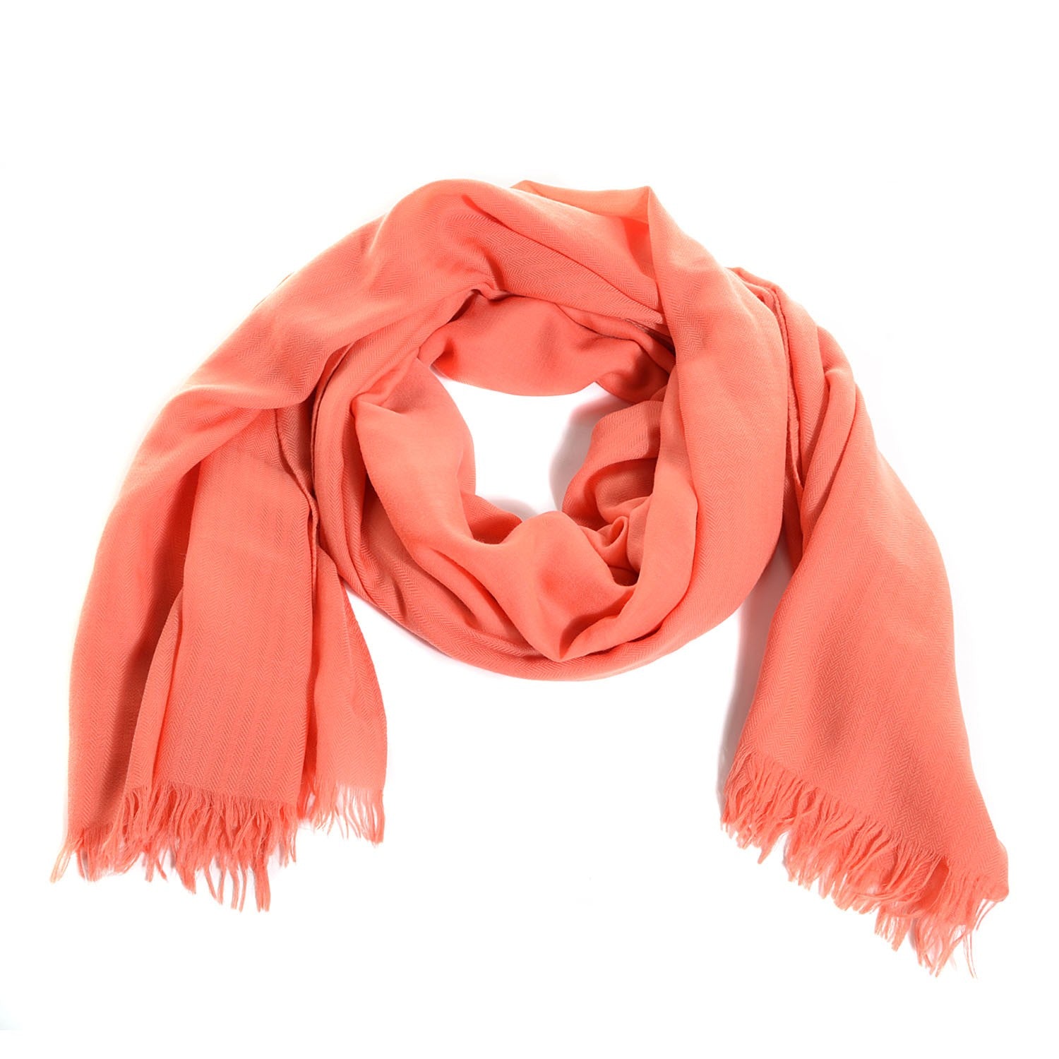 Hermes Cashmere Wool Fringe Stole 1 of 6
