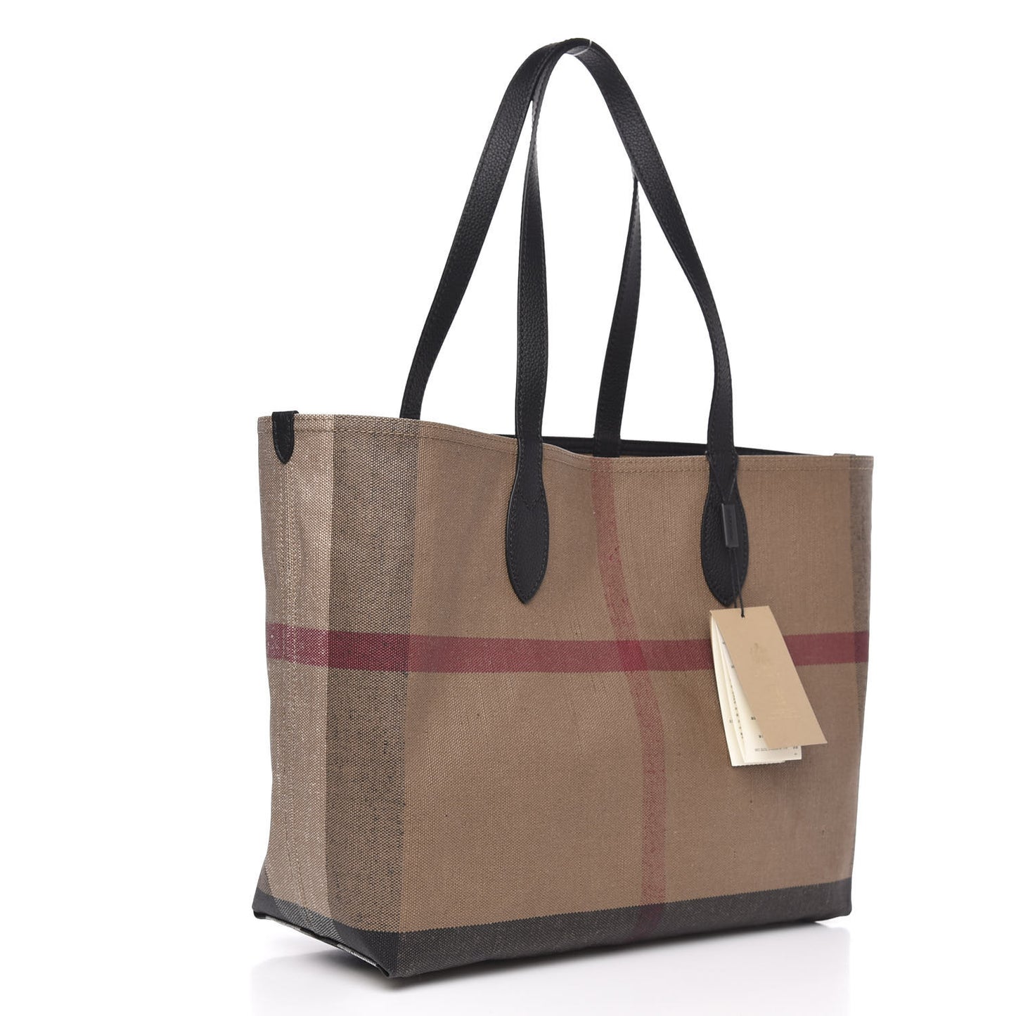 Coated Canvas Mega Check Medium Doodle Tote Black