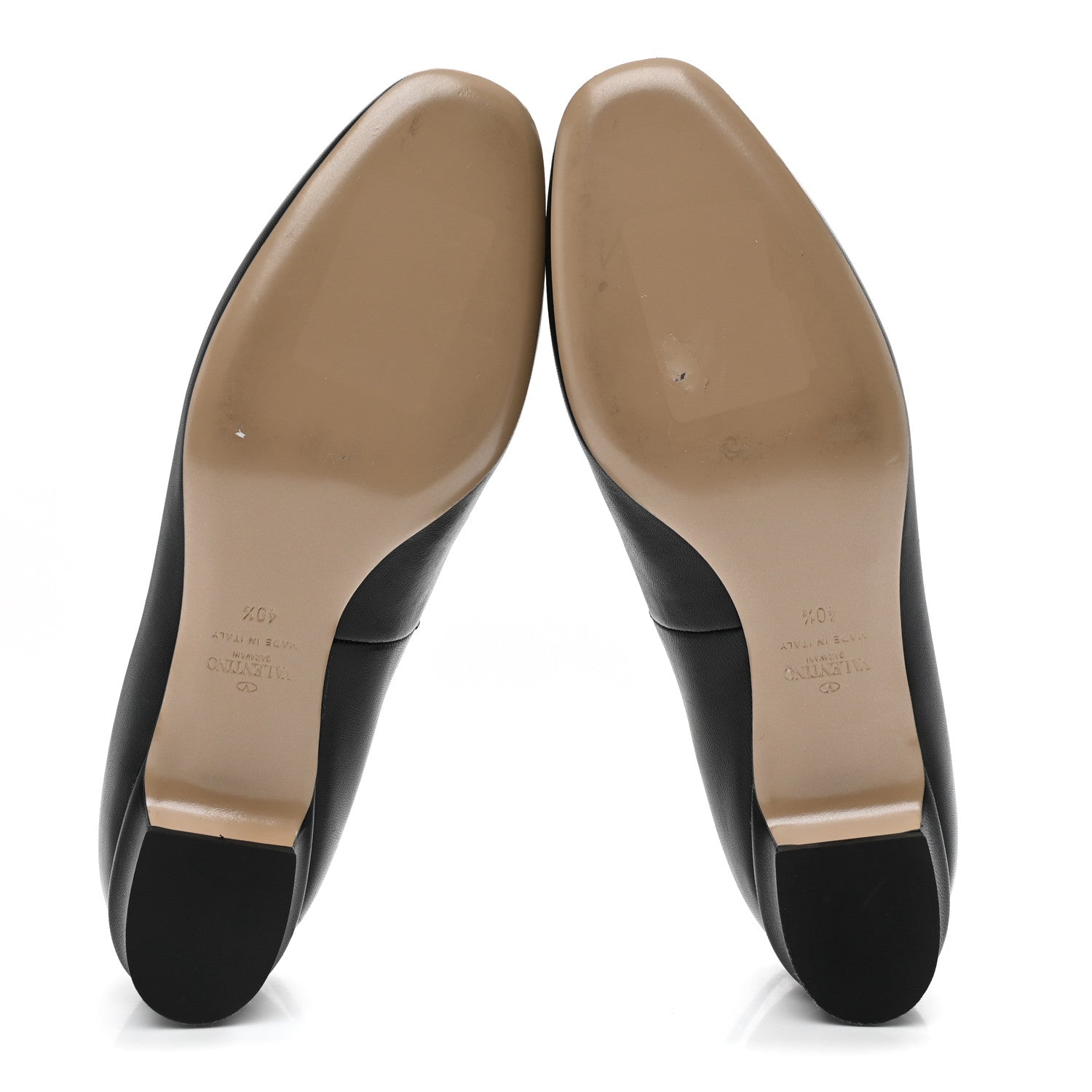 Valentino Garavani Calfskin Ballerina Ankle Strap Flats 40.5 Black 6 of 9