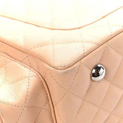 Chanel Calfskin Quilted Large Cambon Multipocket Reporter Beige Black 11 of 13