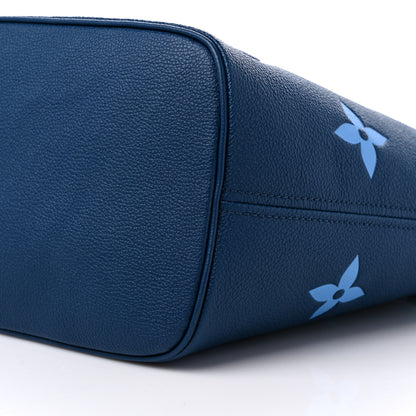Louis Vuitton Empreinte Monogram Giant Neverfull MM Degrade Bleu 9 of 10