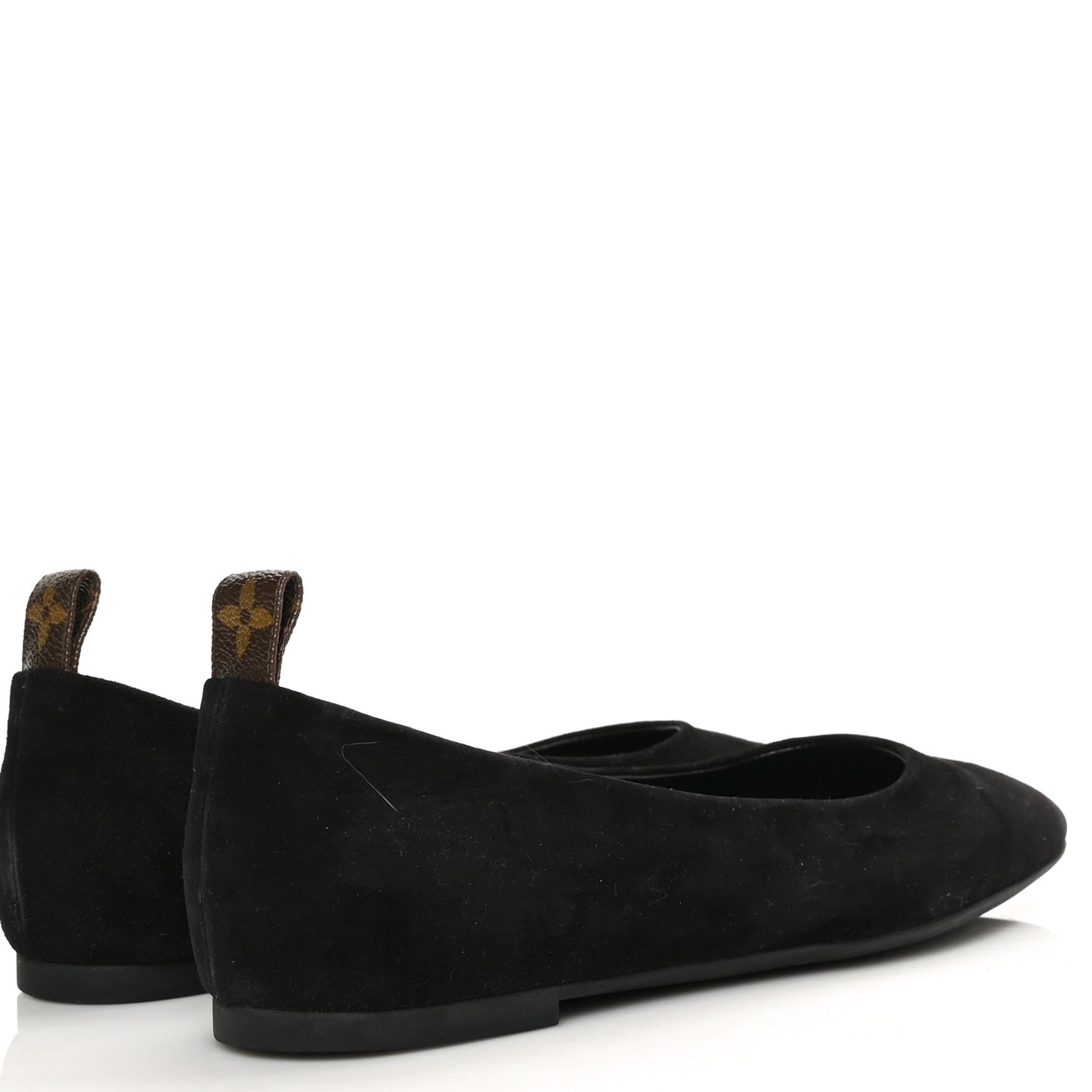 Suede Monogram Uniformes Ballet Flats 40 Black