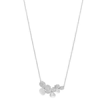 Tiffany Platinum Diamond Mini Paper Flowers Cluster Pendant Necklace 1 of 5