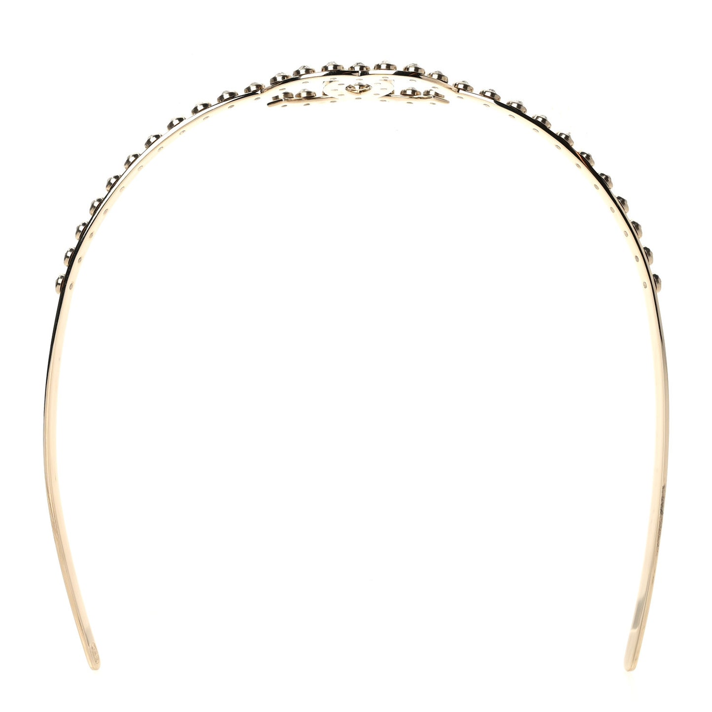Metal Crystal CC Headband Light Gold