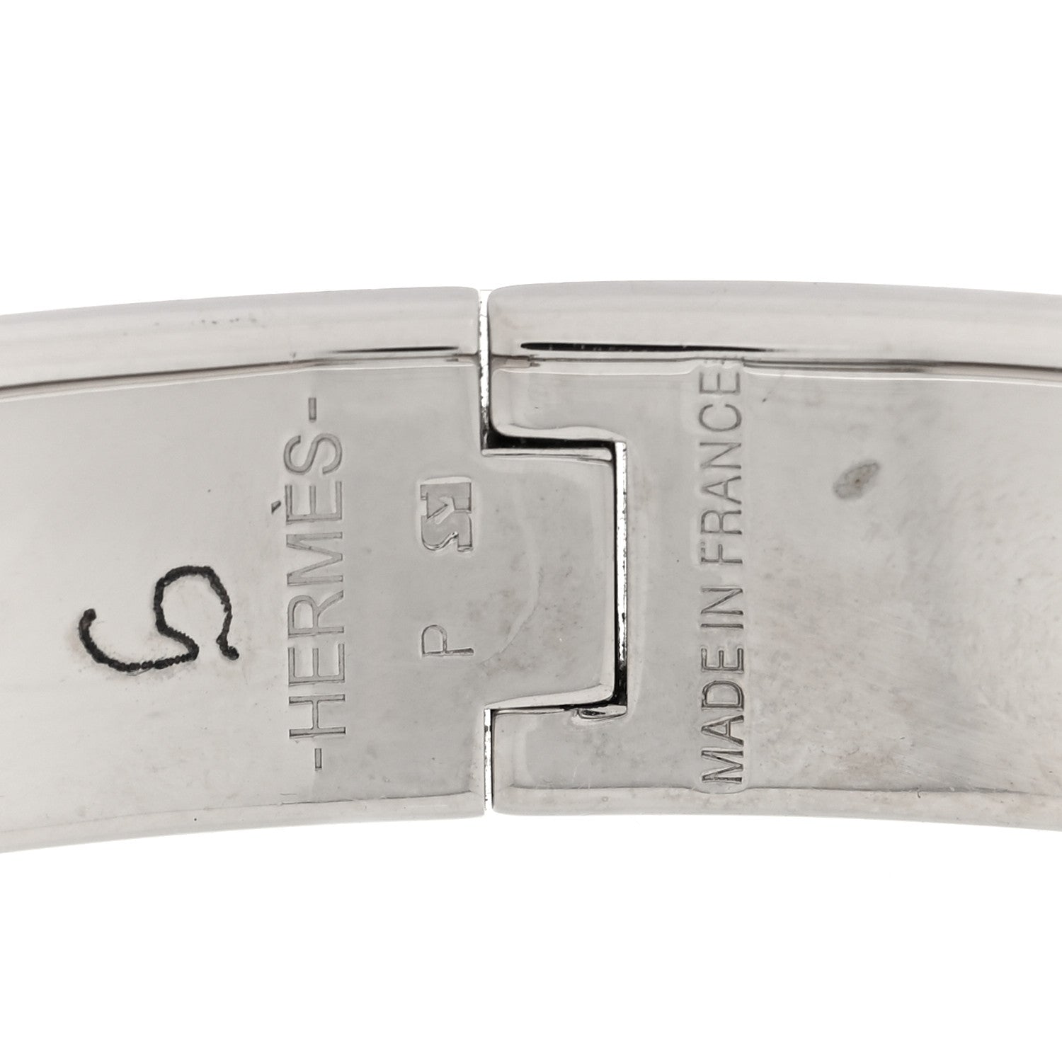 Hermes Enamel Narrow Clic Clac H Bracelet GM Vert Bleuete White 3 of 3