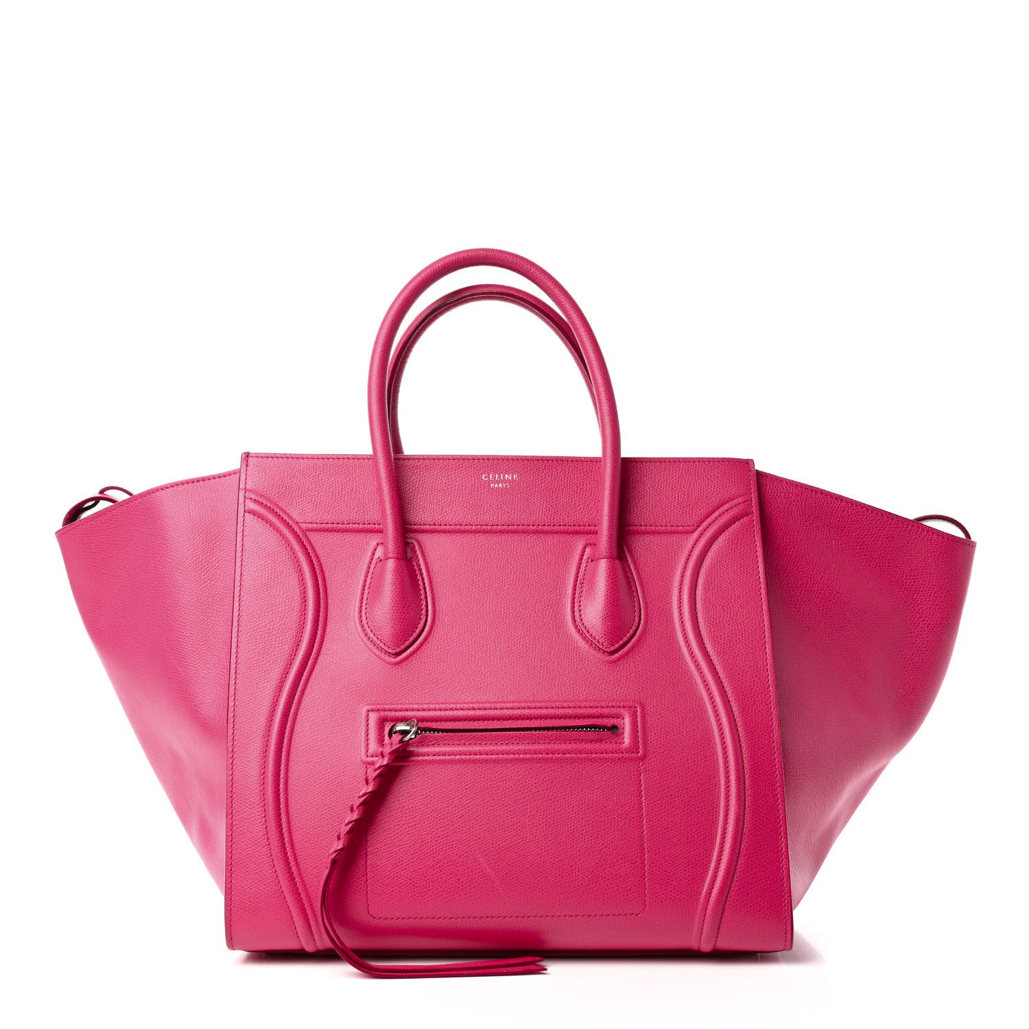 Celine Grained Calfskin Medium Phantom Luggage Fuchsia 1 of 10