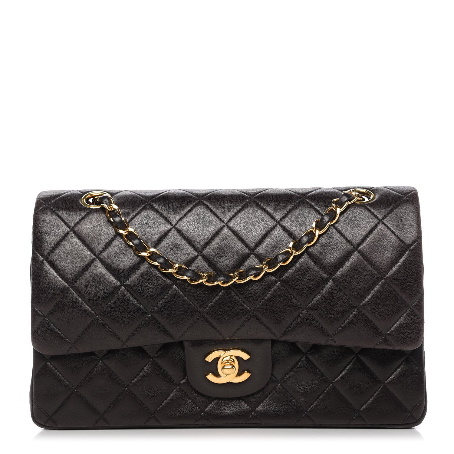 Chanel Lambskin Quilted Medium Double Flap Black 1 of 11