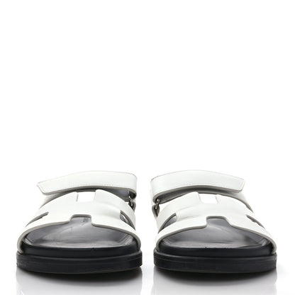 Hermes Calfskin Womens Chypre Sandals 39 White 2 of 10