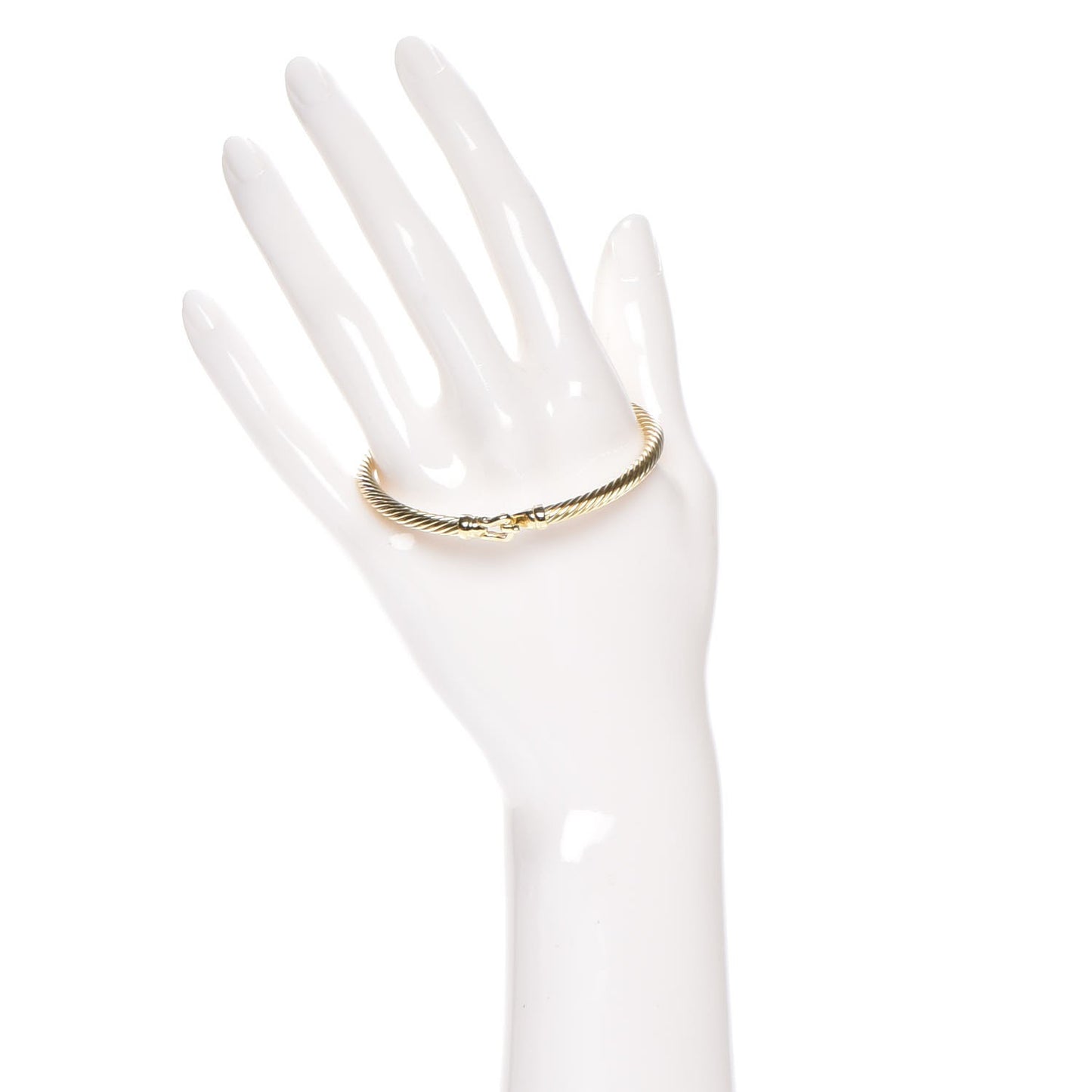 18K Yellow Gold 4mm Cable Buckle Bracelet