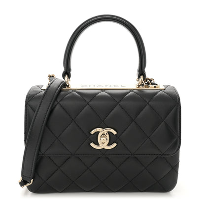 Chanel Lambskin Quilted Mini Trendy CC Dual Handle Flap Bag Black 1 of 12
