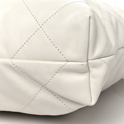 Chanel Shiny Calfskin Quilted Small Chanel 22 White 11 of 11