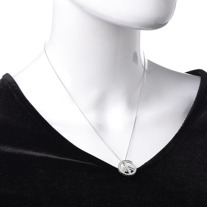 Tiffany Platinum Diamond Peace Pendant Necklace 2 of 7