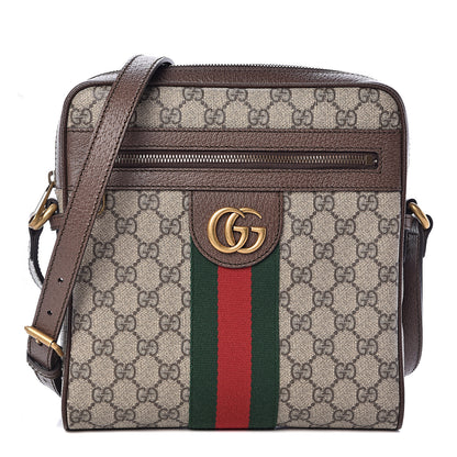 Gucci GG Supreme Monogram Web Small Ophidia Messenger Bag Brown 1 of 11