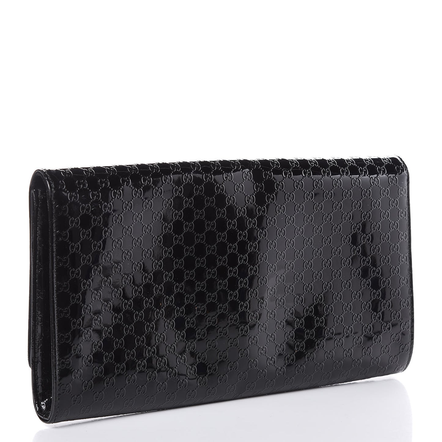 Patent Microguccissima Medium Broadway Clutch Black