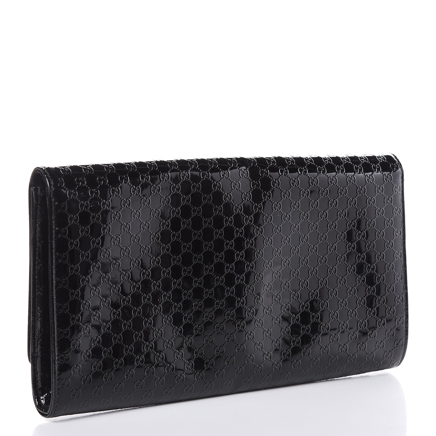 Gucci Patent Microguccissima Medium Broadway Clutch Black 3 of 10