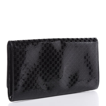 Gucci Patent Microguccissima Medium Broadway Clutch Black 3 of 10