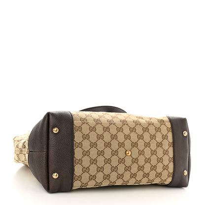 Gucci Monogram Web Medium Dressage Tote Brown 4 of 12