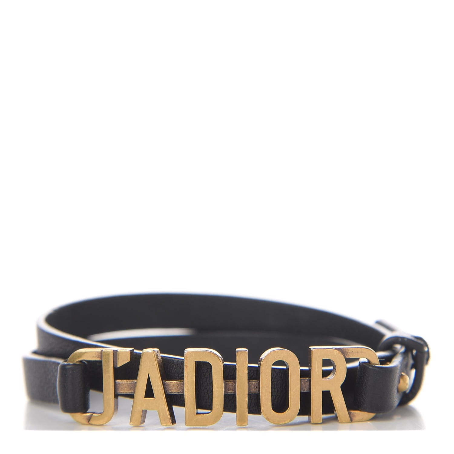 Christian Dior Calfskin J'adior Double Bracelet Black 1 of 6
