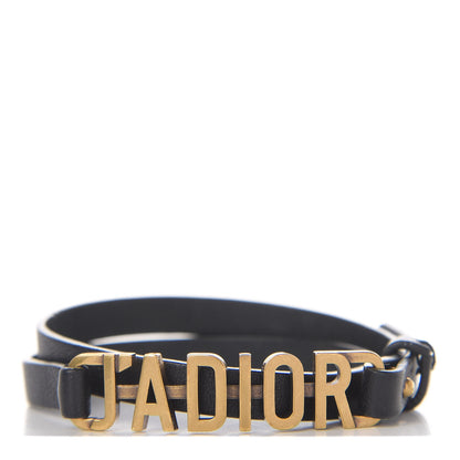 Christian Dior Calfskin J'adior Double Bracelet Black 1 of 6