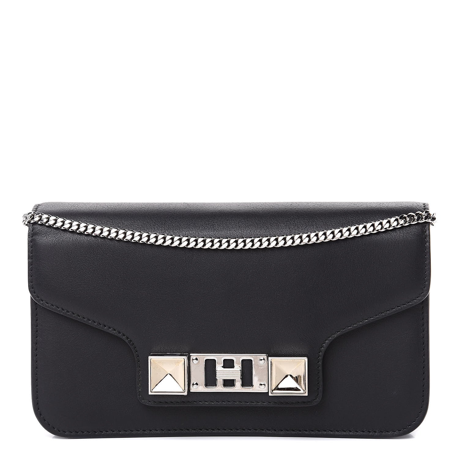 Proenza Schouler Smooth Calfskin PS11 Chain Wallet Black 1 of 10