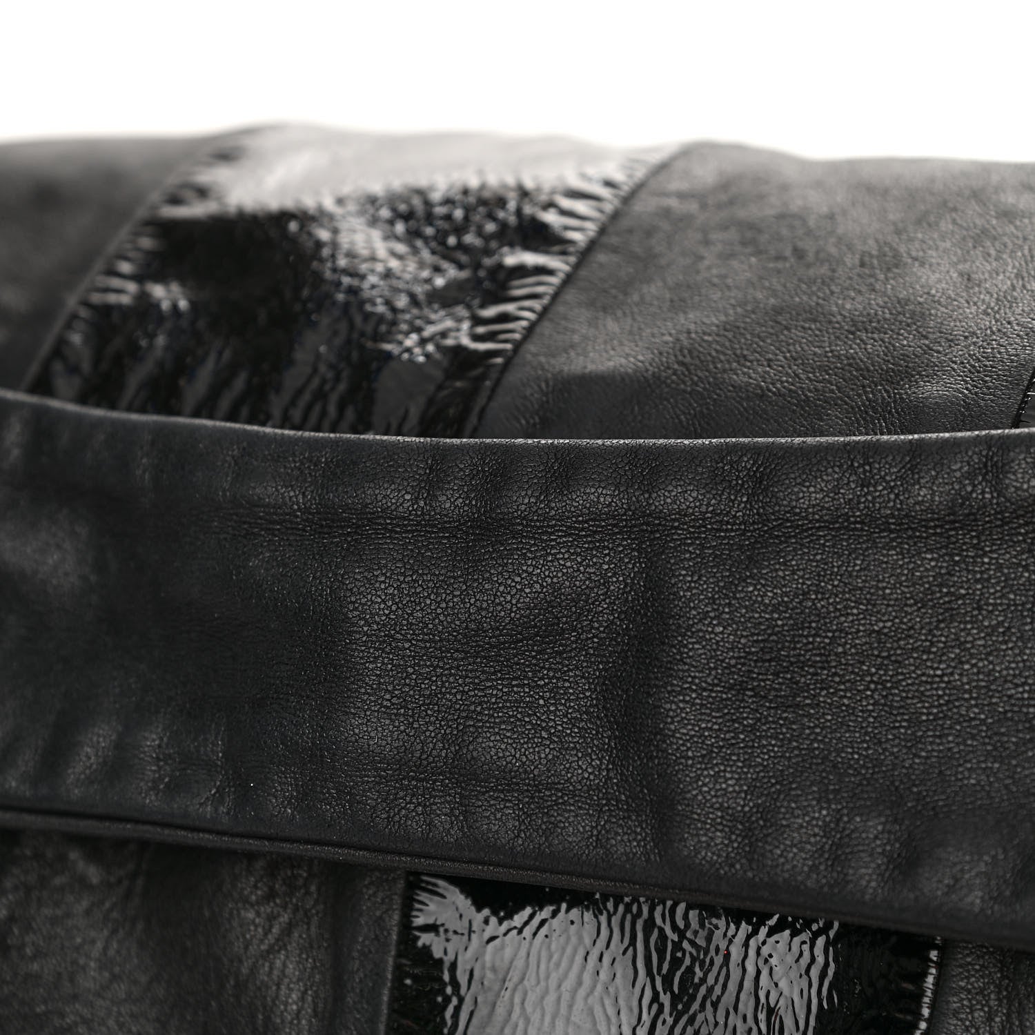 Chanel Lambskin Patent Calfskin Brooklyn Patchwork Hobo Black 12 of 12