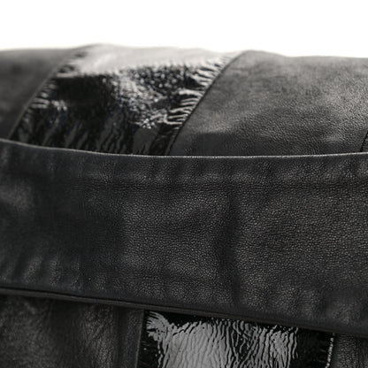 Chanel Lambskin Patent Calfskin Brooklyn Patchwork Hobo Black 12 of 12