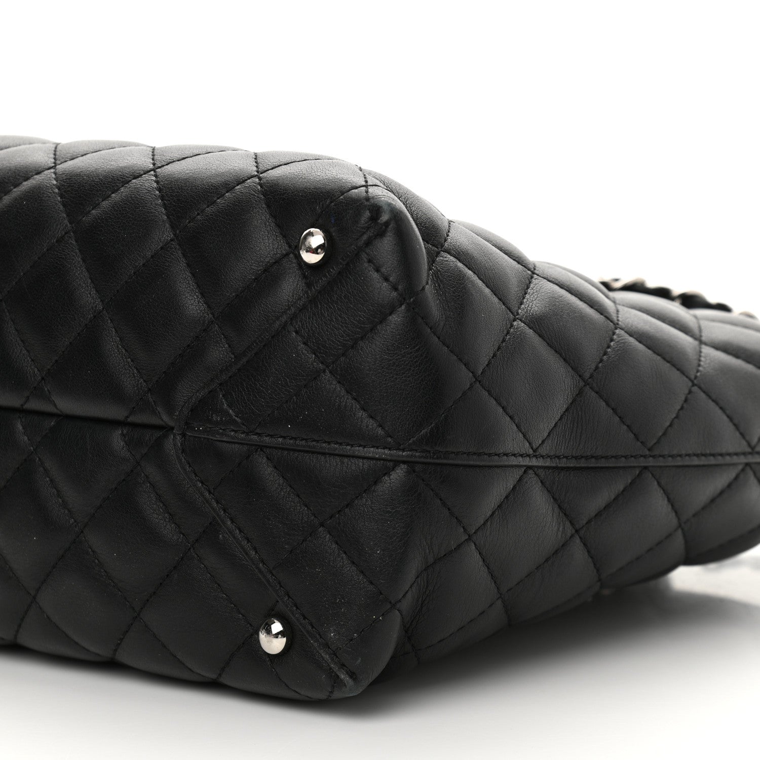 Chanel Calfskin Quilted Large Shopping Tote Black 11 of 14