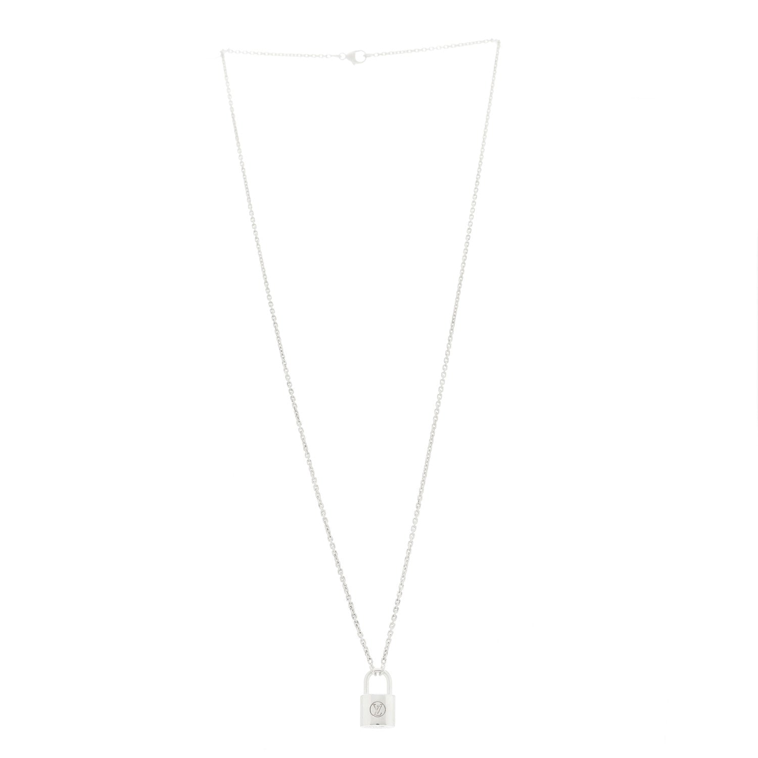 Louis Vuitton Sterling Silver Lockit Necklace 3 of 5