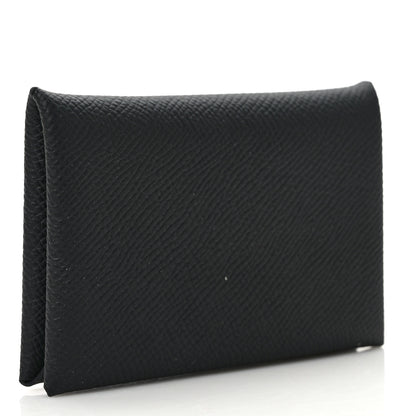 Hermes Epsom Calvi Card Case Black 3 of 7