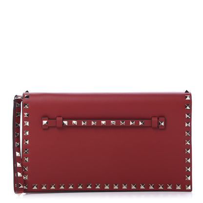 Valentino Garavani Nappa Rockstud Wristlet Clutch Rosso Valentino 1 of 6