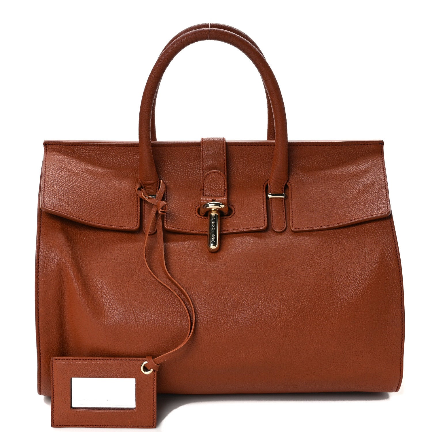 Balenciaga Grained Calfskin M Tube Round Tote Brown 1 of 7