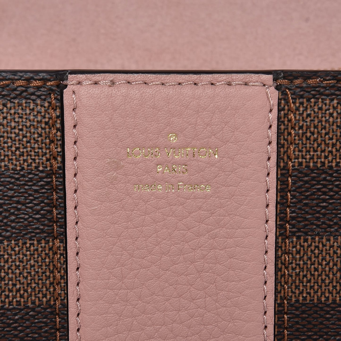 Damier Ebene Cuir Taurillon Wight Magnolia