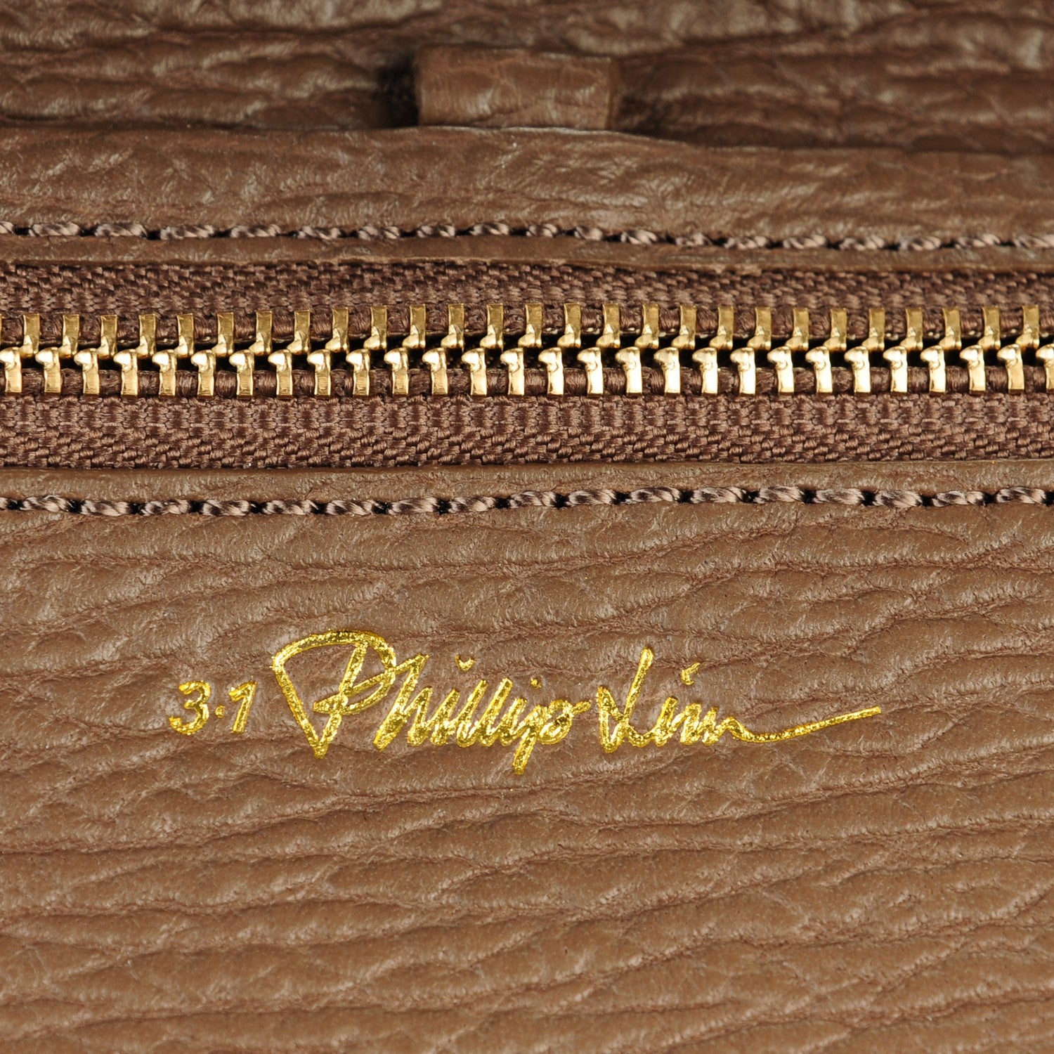 3.1 Phillip Lim 3.1 Textured Calfskin Large Pashli Satchel Taupe 6 of 8